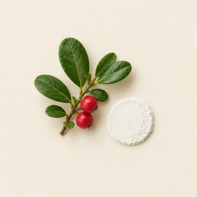 Alpha-Arbutin, raw ingredient (styled image)